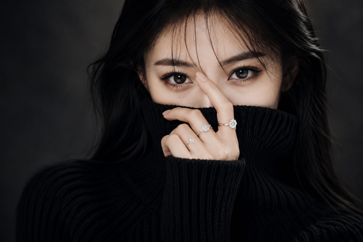 Reserved Mysterious Beauty